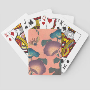 Jeu De Cartes Fleur d'abeille rose classique Hokusai Art