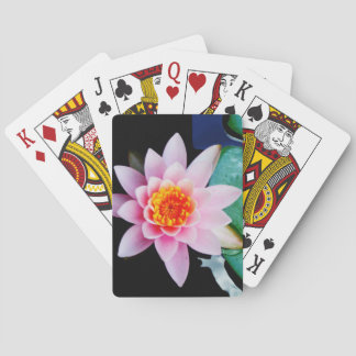 Jeu De Cartes Fleur de laine d'eau chaude rose et orange de lotu