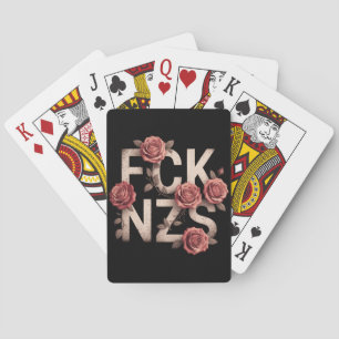 Jeu De Cartes Fleur FCK NZS Contre Droite Non Nazis Lgbtq+