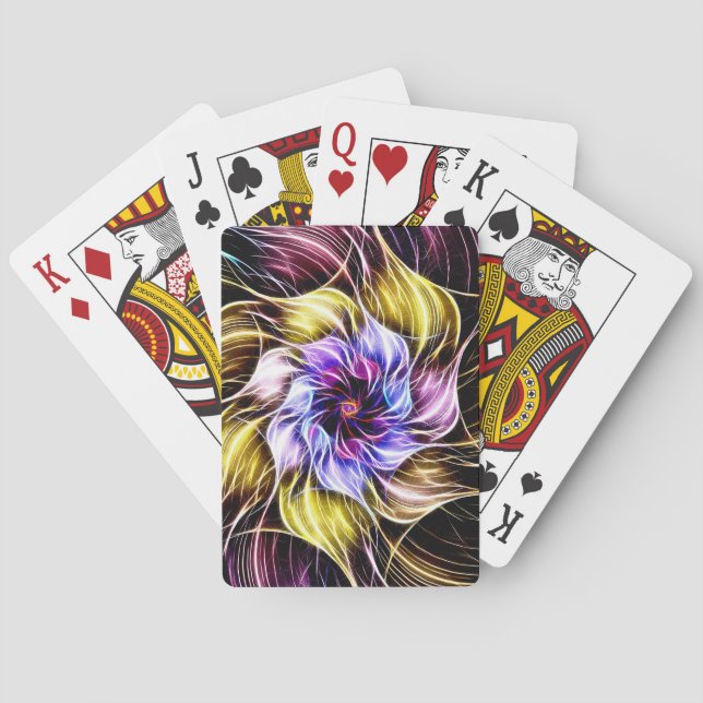 Jeu De Cartes fleur fractale (dos)