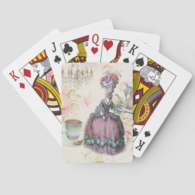 Jeu De Cartes Fleur française Paris Tea Party Marie Antoinette (dos)