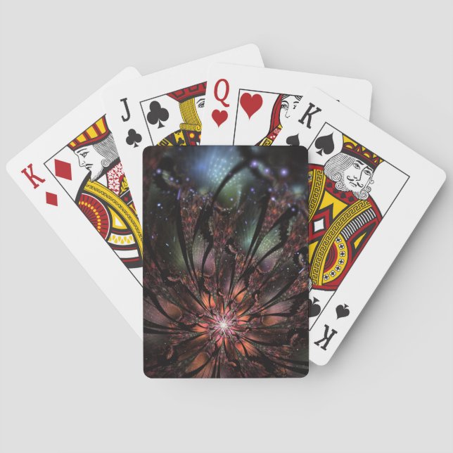 Jeu De Cartes Fleur imaginaire fractale douce et tendresse invit (dos)