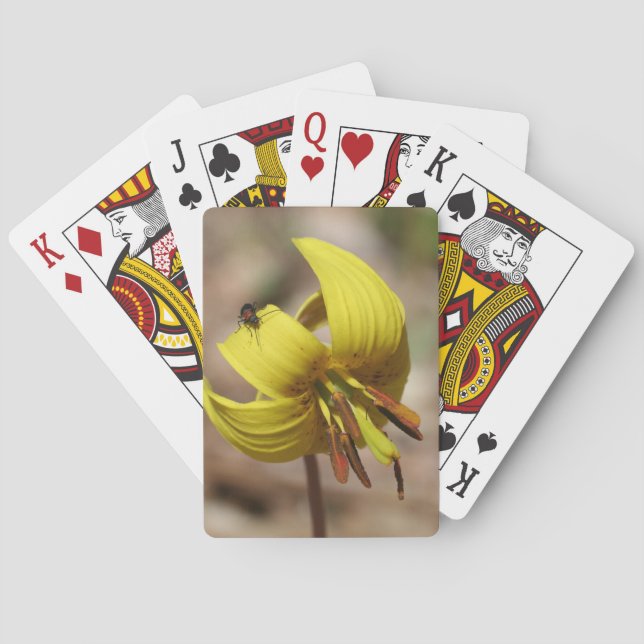 Jeu De Cartes Fleur Lily De Truite Sauvage Et Ami D'Insecte (dos)
