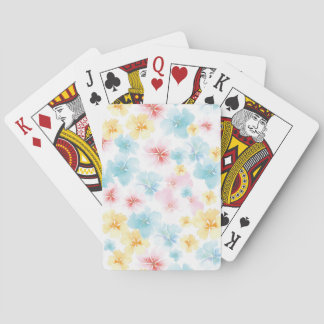 Jeu De Cartes Fleurs aquarelles