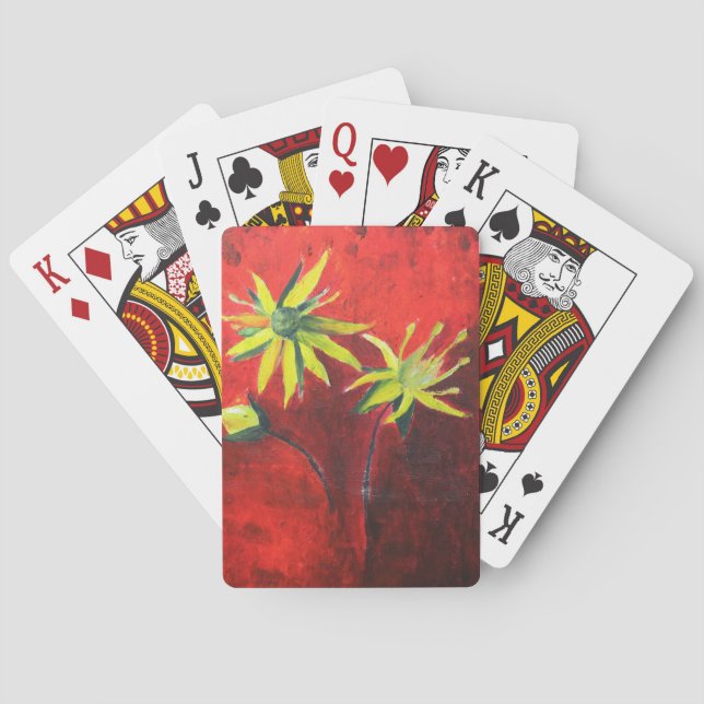 Jeu De Cartes Fleurs Art Peinture Classique Cartes de Jeu (dos)