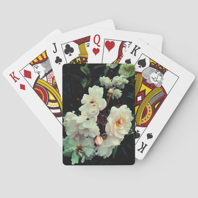 Jeu De Cartes Fleurs blanches (dos)