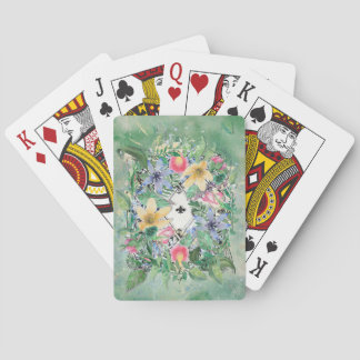 Jeu De Cartes Fleurs d'aquarelle du jardin