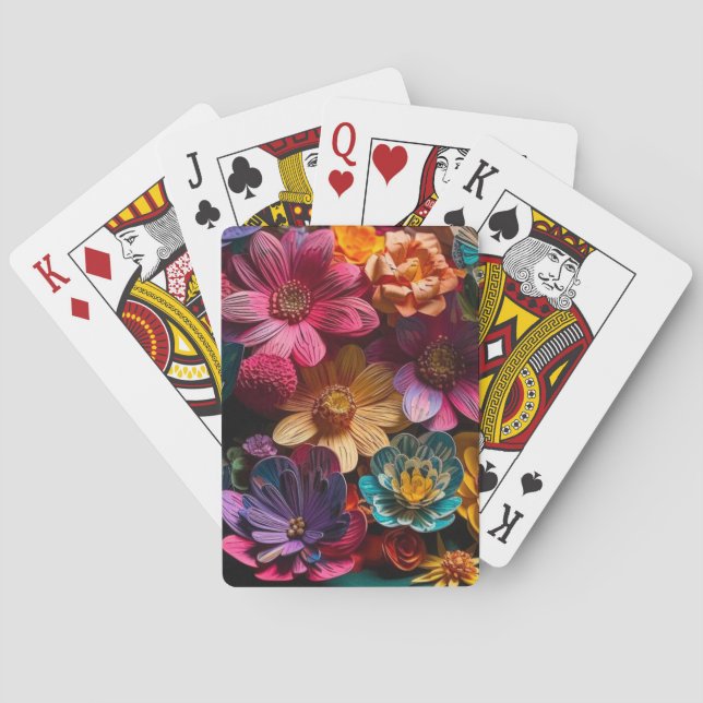 Jeu De Cartes Fleurs d'art (dos)