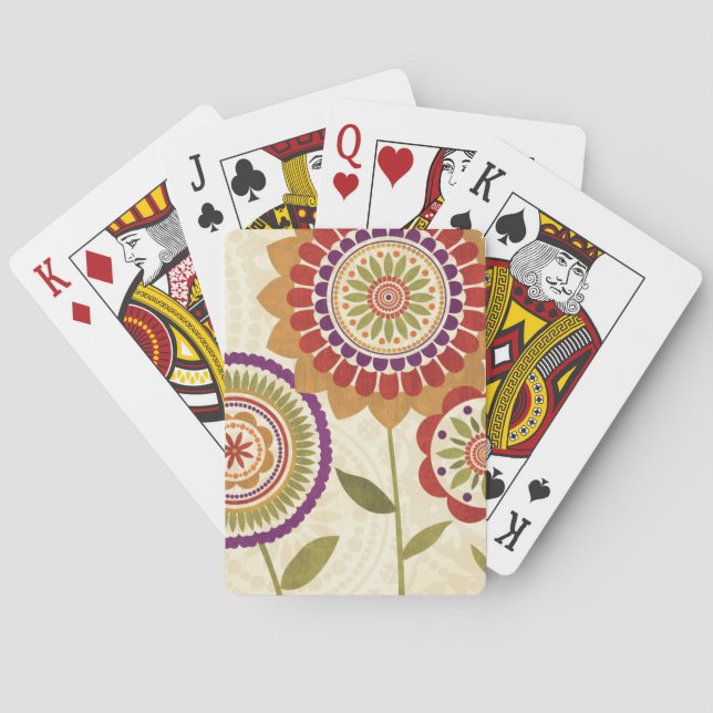 Jeu De Cartes Fleurs d'automne contemporaines (dos)