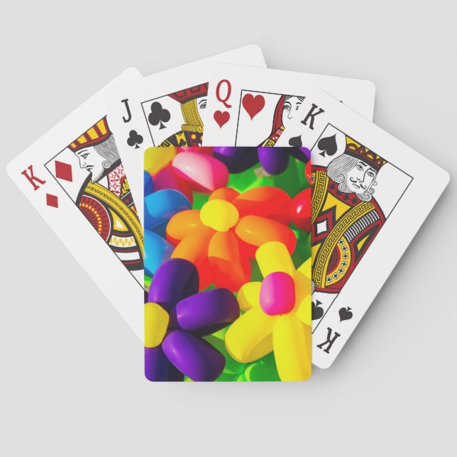 Jeu De Cartes Fleurs de ballons de jouets (dos)