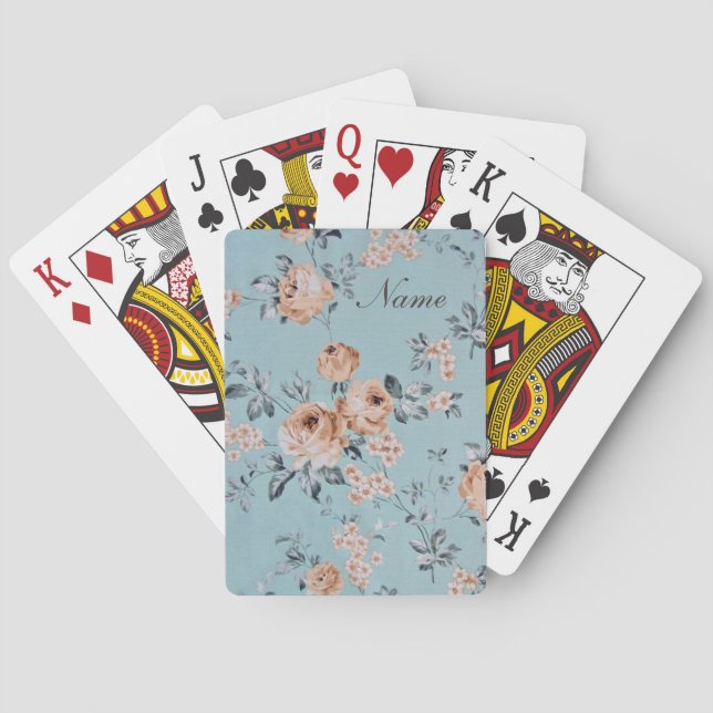 Jeu De Cartes Fleurs de décoration - Jouer aux cartes (dos)