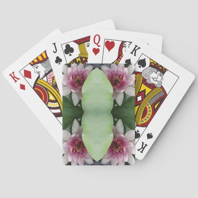 Jeu De Cartes Fleurs de Lotus Rose Jouer Cartes (dos)