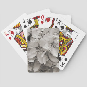 Jeu De Cartes Fleurs De Printemps En Noir Et Blanc
