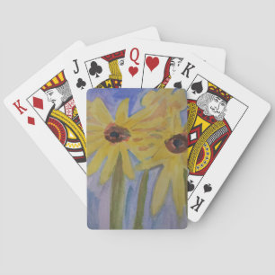 Jeu De Cartes Fleurs de soleil jaunes Jouer des cartes