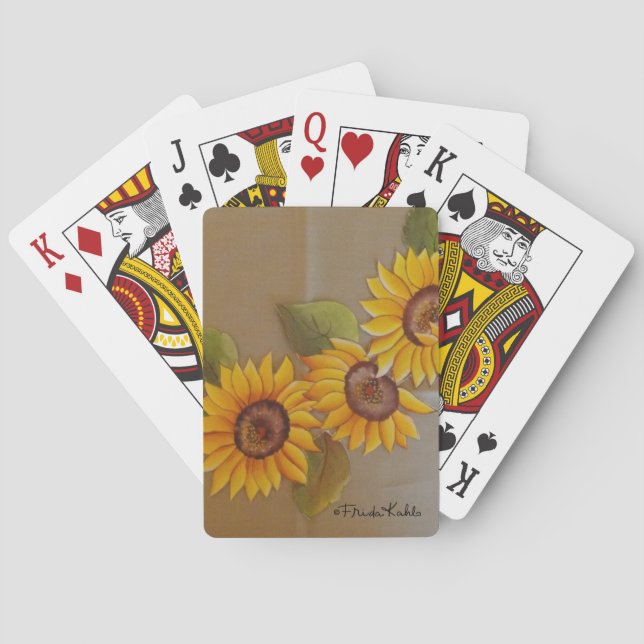 Jeu De Cartes Fleurs de soleil peintes par Frida Kahlo (dos)