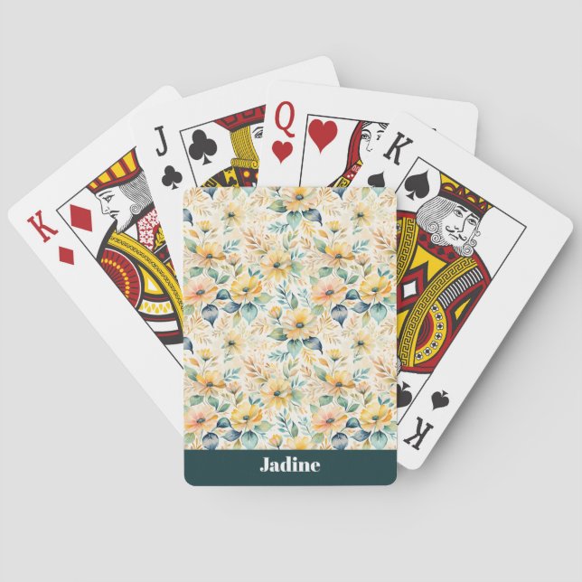 Jeu De Cartes Fleurs d'or Sunny (dos)