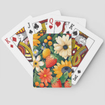 Fleurs du jardin d'été Motif de fraises