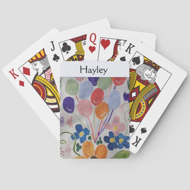 Jeu De Cartes Fleurs et ballons (dos)