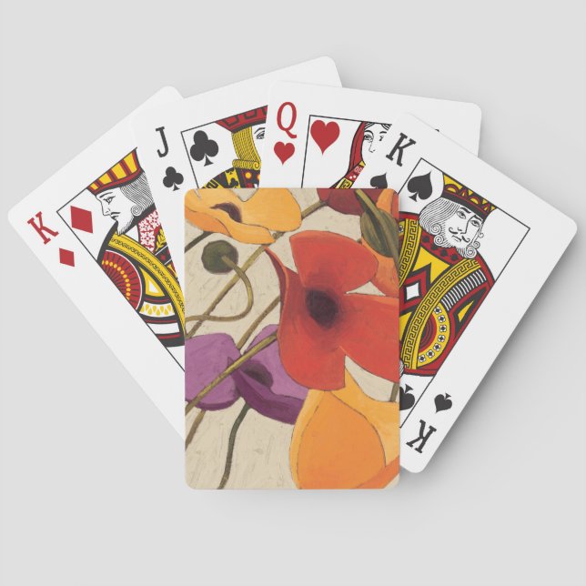 Jeu De Cartes Fleurs et tiges de ressort (dos)