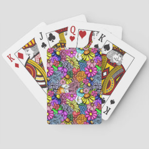 Jeu De Cartes Fleurs hippies super
