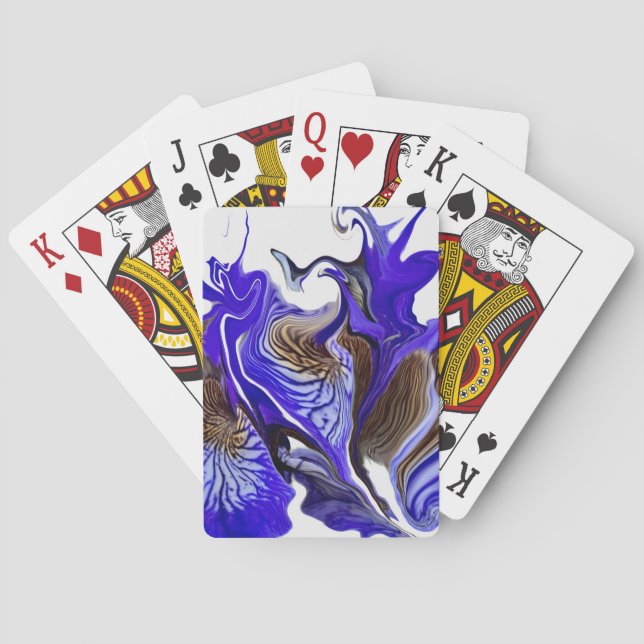 Jeu De Cartes Fleurs Iris Violets (dos)