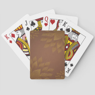 Jeu De Cartes Fleurs Marron et Or