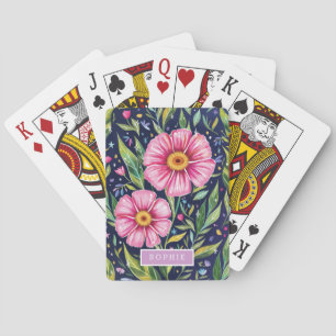 Jeu De Cartes Fleurs Modernes Fleurs Sauvages Féminin Élégant St