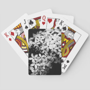 Jeu De Cartes Fleurs noires et blanches