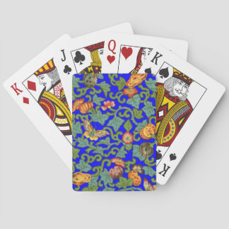 Jeu De Cartes Fleurs porcelaines chinoises d'époque et papillons