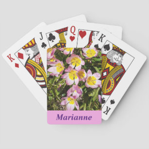 Jeu De Cartes Fleurs roses et jaunes
