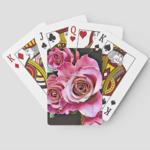 JEU DE CARTES FLEURS ROSES ROSES ROSES ROSES