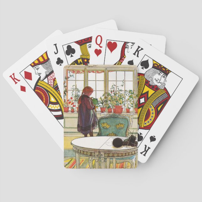 Jeu De Cartes Fleurs sur le rebord de la fenêtre par Carl Larsso (dos)