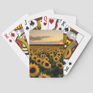 Jeu De Cartes Fleurs Terrain de tournesol