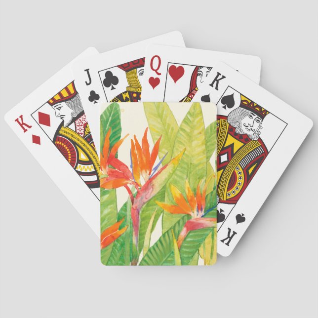 Jeu De Cartes Fleurs tropicales | Oiseau du paradis (dos)
