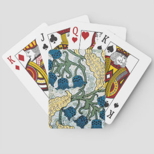 Jeu De Cartes Floral Blue Flowers Lily Valley Répétition
