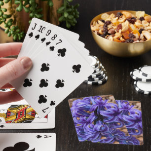 Jeu De Cartes Floral de fleurs de jacinthe bleu