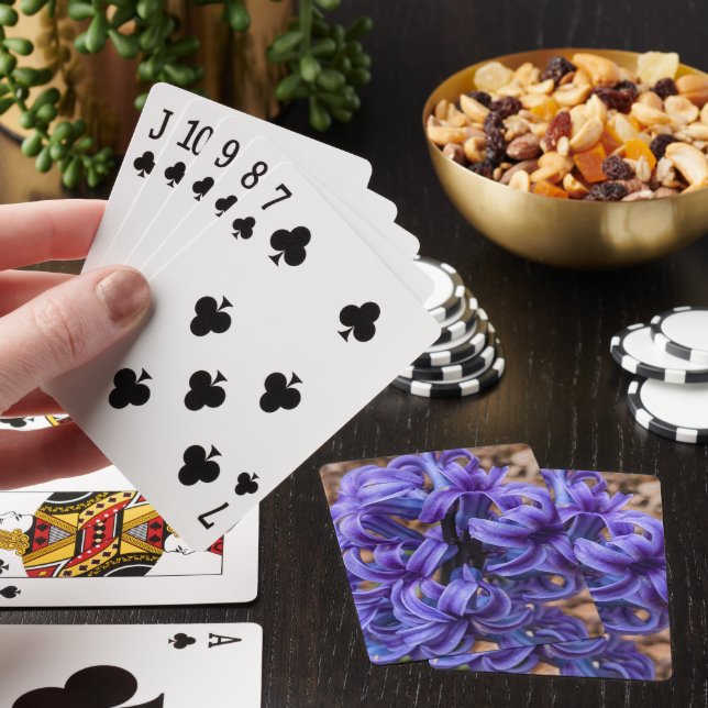 Jeu De Cartes Floral de fleurs de jacinthe bleu (In Situ)