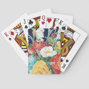 Jeu De Cartes Floral de minuit I
