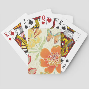 Jeu De Cartes Floral et papillons