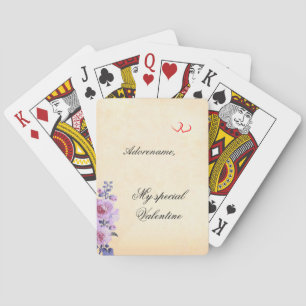 Jeu De Cartes Floral Special Saint-Valentin - message personnel
