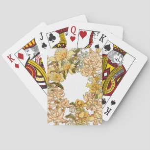 Jeu De Cartes Floral Spring Fleur de couronne rose Fleurs Art
