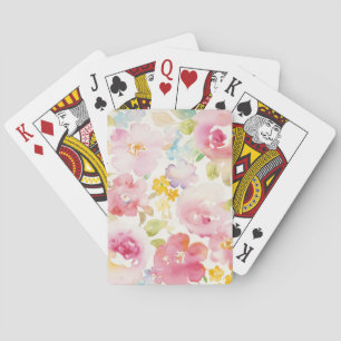 Jeu De Cartes Flore aquarelle