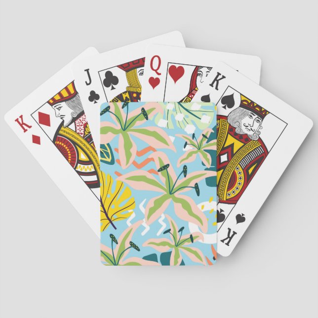 Jeu De Cartes Flore bleue (dos)