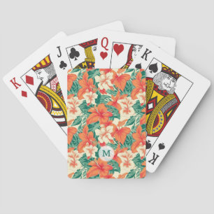 Jeu De Cartes Flore tropicale hawaïenne motif
