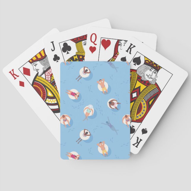 Jeu De Cartes Flottant dans le Motif de la rivière Lazy (dos)
