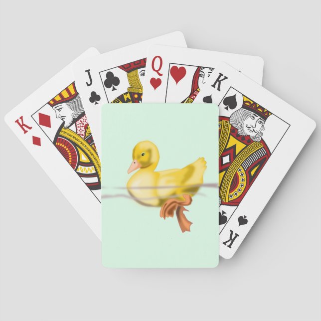Jeu De Cartes Flottant Petite Cute Canard (dos)