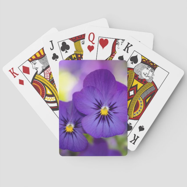 Jeu De Cartes Flowers | Purple Pansies (dos)