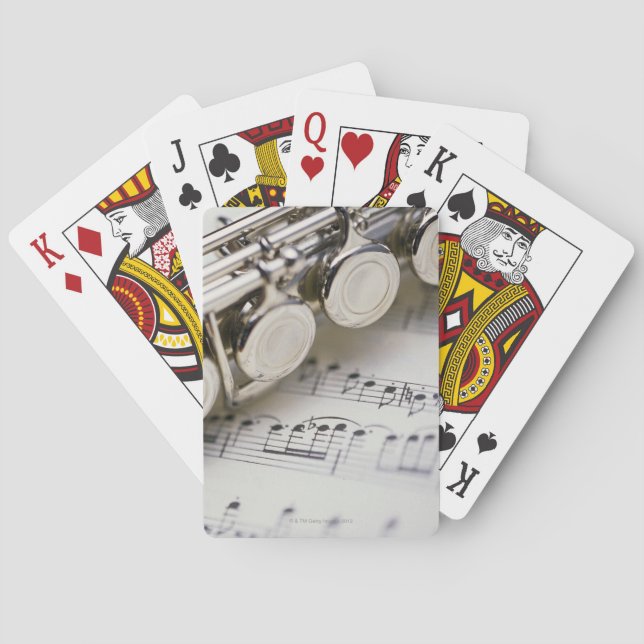 Jeu De Cartes Flûte sur partition (dos)