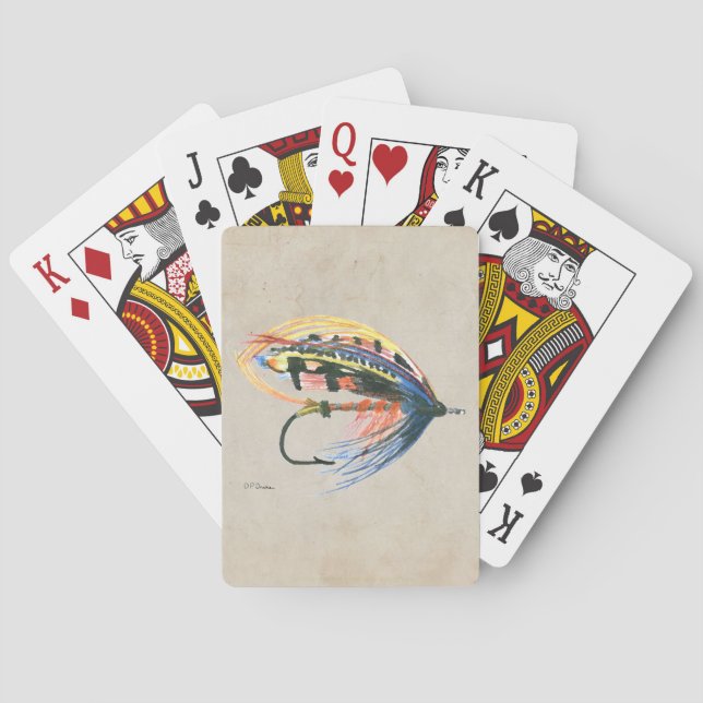 Jeu De Cartes FlyFishing Lure Art Saumon Fly Lure (dos)