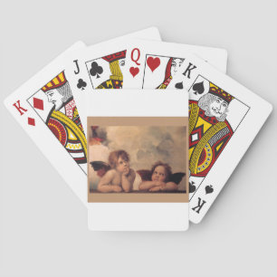Jeu De Cartes foi ange Raphael vintage vieille peinture bénédict
